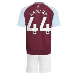 Aston Villa Boubacar Kamara #44 Thuis tenue Kids 2024-25 Korte Mouw (+ Korte broeken)